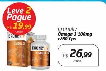Drogal Cronoliv ômega 3 100mg c/60 cps oferta