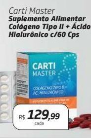 Drogal Carti master suplemento alimentar colágeno tipo ii + ácido hialurônico c/60 cps oferta