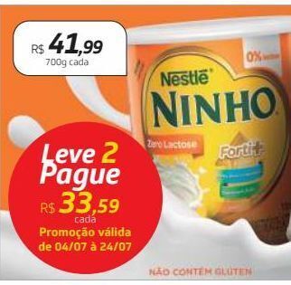 Drogal Leite infantil ninho 700g oferta