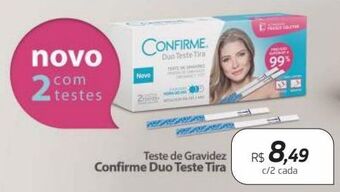 Drogal Teste de gravidez confirme duo teste tira c/2 oferta