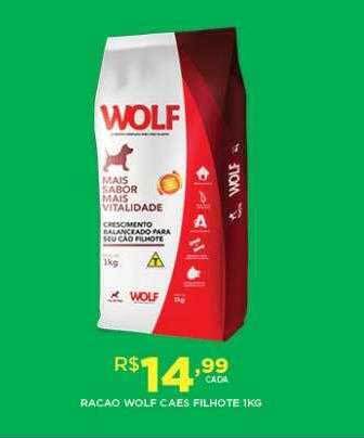 DB Supermercados Racao Wolf Caes Filhote oferta