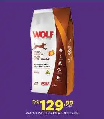 DB Supermercados Racao Wolf Caes Adultos oferta