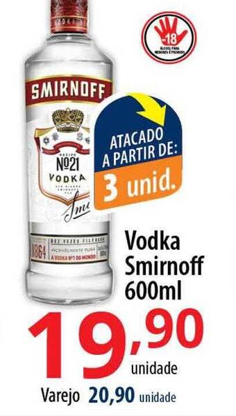 Akki Atacadista Vodka Smirnoff oferta