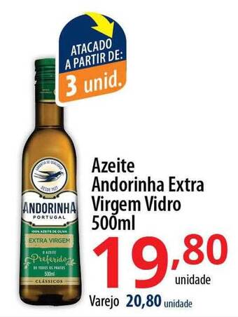 Akki Atacadista Azeite Andorinha Extra Virgem Vidro oferta