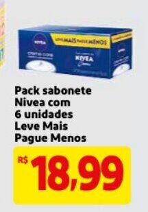 Mercado Extra Pack Sabonete Nivea com 6 unidades Leve Mais Pague Menos oferta