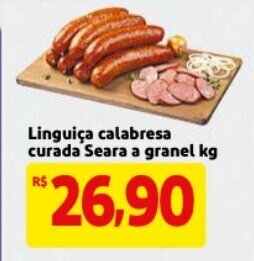 Mercado Extra Linguica Calabresa Curada Seara a granel 1kg oferta
