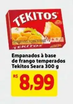 Mercado Extra Empanados a base de frango temperados Tekitos Seara 300g oferta