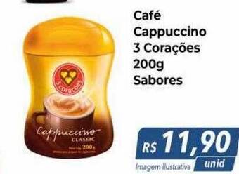 Hiper Moreira Café Cappuccino 3 Corações Sabores oferta