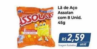 Hiper Moreira Lã De Aço Assolan Com 8 oferta