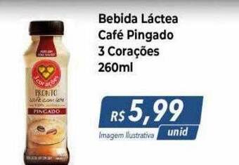 Hiper Moreira Bebida Láctea Café Pingado 3 Corações oferta