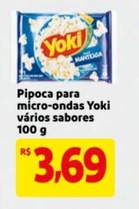 Pipoca para micro ondas Yoki varios sabores 100g