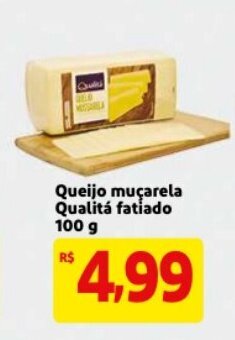 Mercado Extra Queijo mucarela Qualita fatiado 100g oferta