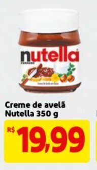 Mercado Extra Creme de Avela Nutella 350g oferta