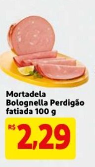 Mercado Extra Mortadela Bolognella Perdigao fatiada 100g oferta