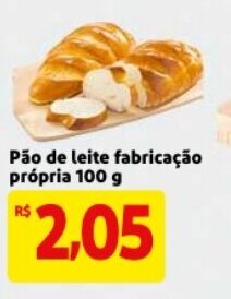 Mercado Extra Pao de leite fabricacao propria 100g oferta
