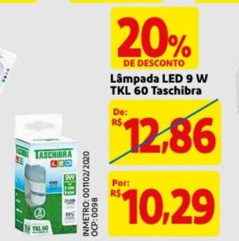 Lampada Led 9W TKL 60 Taschibra