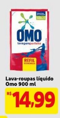 Mercado Extra Lava Roupas Liquido Omo 900ml oferta