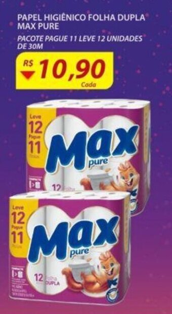Assaí Atacadista Papel Higienico Folha Dupla Max Pure 30m oferta