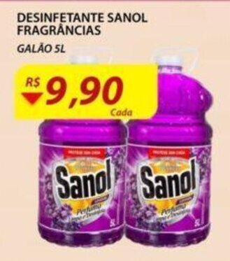 Assaí Atacadista Desinfetante Sanol Fragrancias 5L oferta