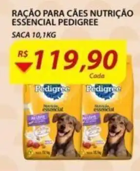 Assaí Atacadista Racao Para caes Nutricao Essecial Pedigree 10.1kg oferta