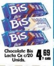 Higa's Supermercado Chocolate Bis Lacta cx c/20 Unids. oferta