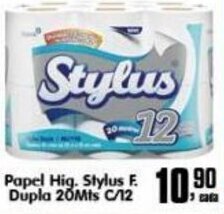 Higa's Supermercado Papel Hig. Stylus Folha Dupla 20mts c/12 oferta