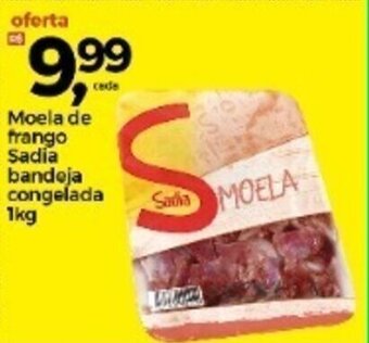 Frangolândia Moela de frango Sadia bandeja cong. 1kg oferta