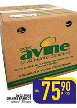 Mercantil Rodrigues Ovos avine grandes brancos oferta