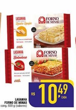 Lasanha forno de minas