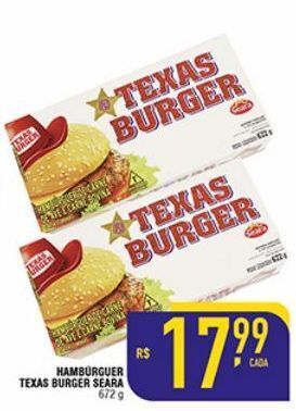 Mercantil Rodrigues Hambúrguer texas burger seara oferta