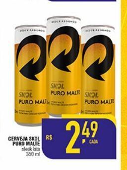 Mercantil Rodrigues Cerveja skol puro malte oferta
