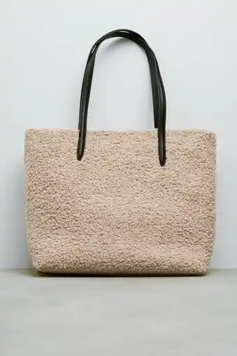 Bolsa tote bag de pelo sintético encaracolado