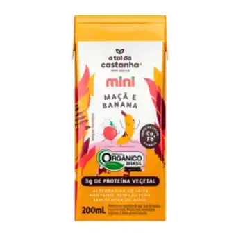 Rede Compras Bebida à base de castanha de caju orgânica maçã e banana a tal da castanha mini caixa 200ml oferta