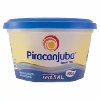 Rede Compras Manteiga sem sal piracanjuba pote 200g oferta