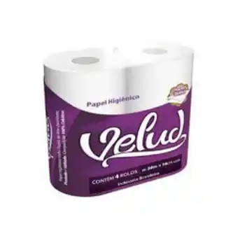 Papel higiênico neutro velud vip folha dupla 30m 4 unidades