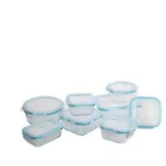 Sam's Club Conjunto de potes de vidro com tampa hermética neoflam 8 peças oferta