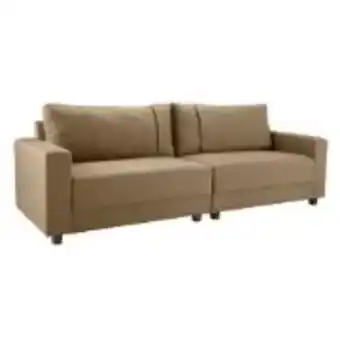 Ferreira Costa Sofá 4 lugares suede 246 cm marrom claro - herval  oferta