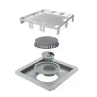 Ralo linear square fit tampa oculta 15 x 15cm grafite - ralo linear 