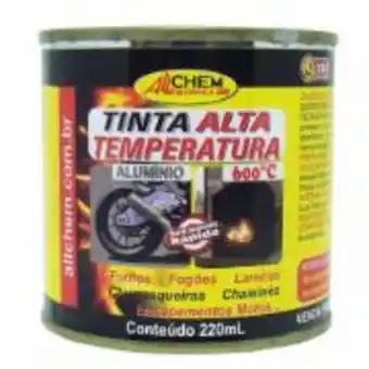 Tinta alta temperatura 600°c 0,22l alumínio - allchem química 