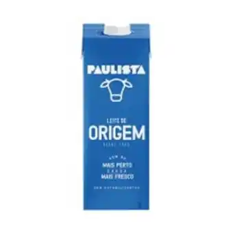Supermercados Pague Menos Leite longa vida paulista origem 1l oferta