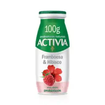 Iogurte fermentado activia framboesa/hibisco 100g