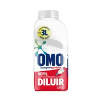 Supermercados Pague Menos Sabão liquido concentrado omo lavagem perfeita para diluir 500ml oferta