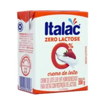 Supermercados Pague Menos Creme de leite italac zero lactose 200g oferta