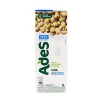 Bebida à base de soja ades zero açúcar original 1l