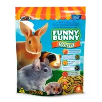 Ração para coelhos funny bunny supra blend delícias da horta 500g