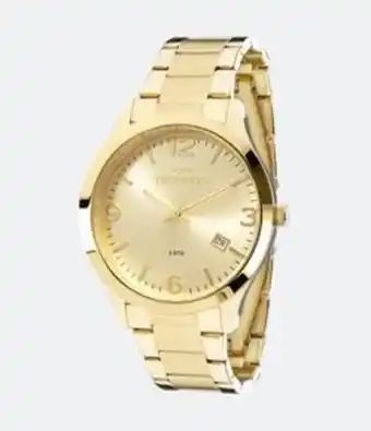 Renner Kit relógio technos analógico com caixa e pulseira em aço dourado 2315acd/k4x oferta