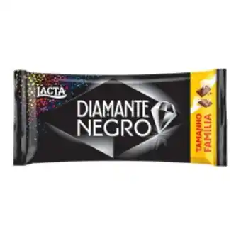 Chocolate ao leite com crocante lacta diamante negro pacote 165g