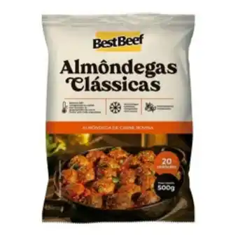 Asun Almôndega best beef clássica de carne bovina congelada 500g oferta