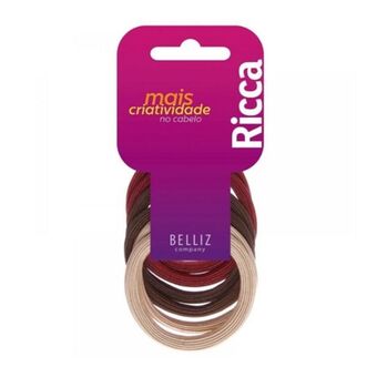 Elástico para cabelo ricca basics fashion sem metal sortido