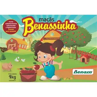 Maçã fuji pequena benassi pacote 1kg